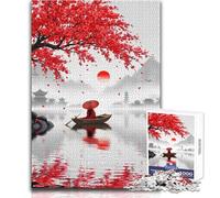 1000 Piece Jigsaw Puzzles for Adults A Quiet Journey in Red Educational Game Family Activities Secret Santa Gifts Size 50x75cm