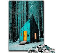 1000 Piece Jigsaw Puzzles for Adults A Single Illuminated Cabin 1000 Pieces for Teenagers,Educational Games Home Decoration Birthday Present, Gifts, Wall Art (50x75cm)
