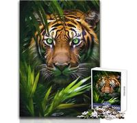 1000 Piece Jigsaw Puzzles for Adults A Tiger in Jungle Educational Game Family Activities Secret Santa Gifts Size 50x75cm