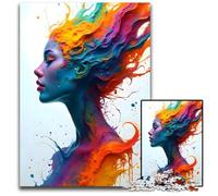1000 Piece Jigsaw Puzzles for Adults Abstract Colorful Woman Puzzles for Adults Erfect for Home Decor Birthdays Holidays And Gifts 1000 PCS(75x50cm)