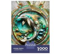 1000 Piece Jigsaw Puzzles for Adults Abstract Dolphin Kintsugi Jigsaw Puzzle Anti-Stress Toys Home Decoration Difficult And Challenge 52x38cm/1000pcs