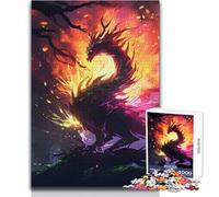 1000 Piece Jigsaw Puzzles for Adults Abstract Dragon Fire Educational Game Family Activities Secret Santa Gifts Size 38x26cm