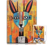 1000 Piece Jigsaw Puzzles for Adults Abstract Fox Portrait Educational Game Family Activities Secret Santa Gifts Size 38x52cm