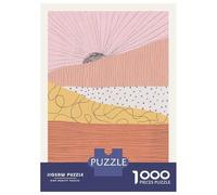 1000 Piece Jigsaw Puzzles for Adults Abstract Landscape with Sunset Art Print Adult Jigsaw Hands-on Game Analysis And Logic Parent-child Interaction 70x50cm/1000pcs