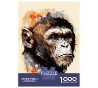 1000 Piece Jigsaw Puzzles for Adults Abstract Monkey Portrait Jigsaws for Adults Brain Teaser Game Stress Reliever for Is Ideal As A Gift 38x26cm/1000pcs