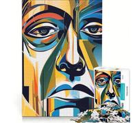 1000 Piece Jigsaw Puzzles for Adults Abstract Sad Face, Practical Game, Improve Memory, Deal As Gifts for The Whole Family 38x52cm