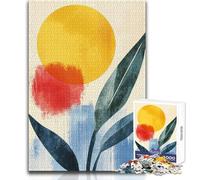 1000 Piece Jigsaw Puzzles for Adults Abstract Sunshine - Minimalist Tropical Bloom Educational Game Family Activities Secret Santa Gifts Size 50x75cm