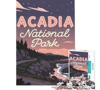 1000 Piece Jigsaw Puzzles for Adults Acadia National Park Poster Practical Game Learning Educational Toys Birthday Gifts Birthday Present (Size 38x52cm)