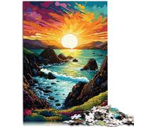 1000 Piece Jigsaw Puzzles for Adults Achill Island colorful c Puzzle Hands-on Game 26x38cm with Matching Poster and Trivia Sheet