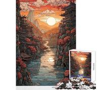 1000 Piece Jigsaw Puzzles for Adults Across The River in Japan Relaxing Games for The Whole Family Anti-Stress Toys Train Your Brain And Hands (38x26cm)