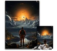 1000 Piece Jigsaw Puzzles for Adults Adventurous Astronaut Paper Jigsaw Puzzles Brain Challenge Gift Educational Activity for Teenagers 1000 PCS(38x26cm)