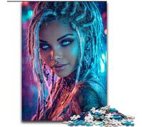 1000 Piece Jigsaw Puzzles for Adults African American Woman Jigsaws 1000 Pieces for Adults Unique DIY Home Decor Gift Idea 26X38CM