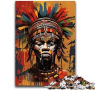1000 Piece Jigsaw Puzzles for Adults African Tribal Graffiti Puzzles for Teenagers,Stress Reliever Difficult Challenge Secret Santa Gifts (26x38cm)