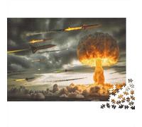 1000 Piece Jigsaw Puzzles for Adults Air War Jigsaw Puzzle Missiles Flying Great Gift for Adults Educational Games Wood Puzzle Home Decoration Therapeutic Fun 1000pcs (75x50cm)