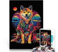 1000 Piece Jigsaw Puzzles for Adults Akita Dog Kimono Lernspiele Heimdekoration Wunschliste mit dem Weihnachtsmann38x26cm