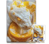 1000 Piece Jigsaw Puzzles for Adults Albino Python Educational Game Family Activities Secret Santa Gifts Size 38x26cm