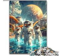 1000 Piece Jigsaw Puzzles for Adults Alien Astronaut, Analysis And Logic with Fully Interlocking Randomly Shaped Pieces for And Age 14 Years Up 26x38cm