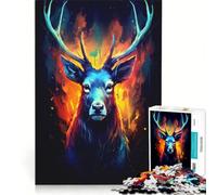 1000 Piece Jigsaw Puzzles for Adults Amazing Deers Colorful, Practical Game, Improve Memory, Deal As Gifts for The Whole Family 38x52cm