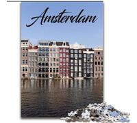 1000 Piece Jigsaw Puzzles for Adults Amsterdam,Help The Brain Exercise Addictive Toys to Cultivate Patience Artists Collection,Fine Art 38x26cm