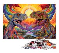 1000 Piece Jigsaw Puzzles for Adults Ancient Dinosaurs cardboard Puzzles High-Difficulty Brain Teaser for Teenagers 26X38CM/10.23x14.96inch