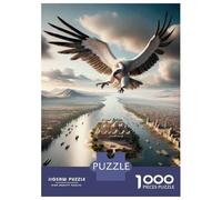 1000 Piece Jigsaw Puzzles for Adults Ancient Egyptian Cityscape with River And Desert Landscape Puzzles for Adults Anti-Stress Toys Analysis And Logic Difficult And Challenge 38x26cm/1000pcs