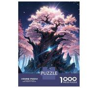 1000 Piece Jigsaw Puzzles for Adults Ancient Sakura Tree Japan Puzzles for Adults Relaxing Games A Work of Art Difficult And Challenge 52x38cm/1000pcs