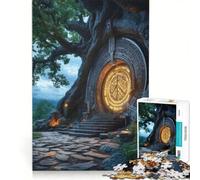 1000 Piece Jigsaw Puzzles for Adults Ancient Stone Gateway, Relaxing Games, Train Your Brain And Hands, Unique Birthday And Xmas Gifts 50x75cm