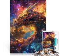 1000 Piece Jigsaw Puzzles For Adults and teenagers “Cosmic Dragon Blaze” Made of cardboard,Suitable for ages 14 and up Educational toy game challenge deal as gifts for the whole family 。size:26x38cm