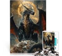 1000 Piece Jigsaw Puzzles For Adults and teenagers Dragon of Redemption Made of cardboard Suitable for ages 14 and up wall decoration Christmas Birthday Gift。size:26x38cm/10.24x14.96inch