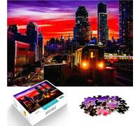 1000 Piece Jigsaw Puzzles For Adults and teenagers Evening Line Made of cardboard Suitable for ages 14 and up Relaxing games Improving love between couples。size:26x38cm/10.24x14.96inch