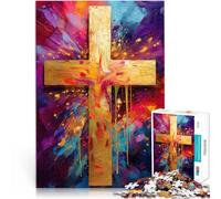 1000 Piece Jigsaw Puzzles For Adults and teenagers The Cross of Redemption Made of wood Suitable for ages 14 and up Assembling the model Gift Toys 。size:50x75cm/19.68x29.52inch