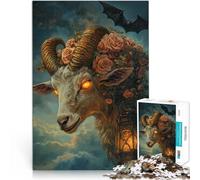1000 Piece Jigsaw Puzzles For Adults and teenagers Unlucky Sheep Made of cardboard，Suitable for ages 14 and up Toy Wall Decor Artists' Collection, Fine Arts。size：38x52cm/14.96x20.47inch