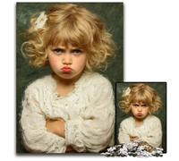 1000 Piece Jigsaw Puzzles for Adults Angry Little Boy Cardboard Puzzles Decompressing Intellectual Educational Toy Good Gift for Adults Teenagers 26X38CM