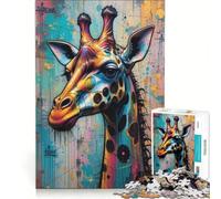 1000 Piece Jigsaw Puzzles for Adults Animal Adorable Giraffe, Practical Game, Improve Memory, Deal As Gifts for The Whole Family 38x26cm