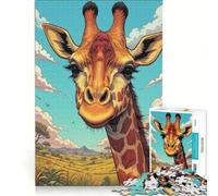 1000 Piece Jigsaw Puzzles for Adults Animal Adorable Giraffe, Practical Game, Improve Memory, Deal As Gifts for The Whole Family 38x52cm