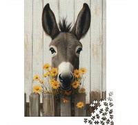 1000 Piece Jigsaw Puzzles for Adults Animal Donkey Paper Jigsaw Puzzle Family Entertainment Toys 1000pcs (38x26cm)