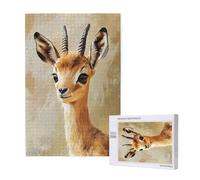 1000 Piece Jigsaw Puzzles for Adults Animal Jigsaw Comes with Packaging Box and Reference Pictures,Fun and Joyful Family Entertainment Games,Challenging Adult Puzzles Gifts Home Decor Antelope M-1166