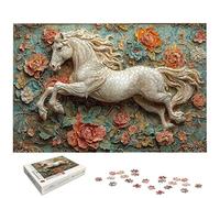 1000 Piece Jigsaw Puzzles for Adults, Animal Jigsaw Puzzles for Adults 1000, Horse Jigsaws for Family Educational Games, Wooden Puzzle with Gift Box, Unique Gifts for Women, Home Wall Decor, -7430
