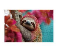 1000 Piece Jigsaw Puzzles for Adults, Animal Jigsaw Puzzles for Adults 1000, Sloth Jigsaws Educational Game, Challenging Puzzle Games for The Whole, Wooden Puzzle for Home Decor, Gifts for Women -2503