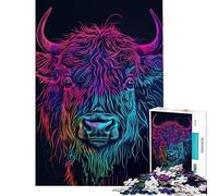 1000 Piece Jigsaw Puzzles for Adults Animal Neon Jigsaw Puzzle Hands-on Game But Fun And Humorous for Is Ideal As A Gifts (Size 38x26cm)