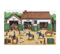 1000 Piece Jigsaw Puzzles for Adults, Animal Puzzles for Adults, Gift for Women, Men, Christmas, Family Wooden Puzzle Educational Games, Challenging Adult Jigsaws, Box Packaging, Cottage Pattern, R-21