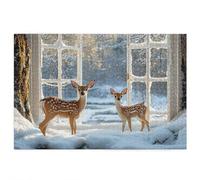 1000 Piece Jigsaw Puzzles for Adults, Animal Puzzles for Adults, Gift for Women, Men, Christmas, Family Wooden Puzzle Educational Games, Challenging Adult Jigsaws, Box Packaging, Deer Pattern, S-13