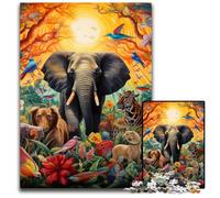 1000 Piece Jigsaw Puzzles for Adults Animal World Wooden Puzzles High-Difficulty Brain Teaser for Teenagers 50x75CM/19.68x29.52inch