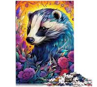 1000 Piece Jigsaw Puzzles for Adults animals Honey badger Jigsaw for Gifts 26x38cm Unique Birthday and Gifts for teenager Age 14+
