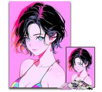 1000 Piece Jigsaw Puzzles for Adults Anime Cool Swimsuit Girl Puzzles for Adults Challenging Brain Teaser Family Activity Home Decor 1000 PCS(75x50cm)