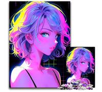 1000 Piece Jigsaw Puzzles for Adults Anime Cute Girl Summer Puzzles for Adults Challenging Brain Teaser Family Activity Home Decor 1000 PCS(38x26cm)