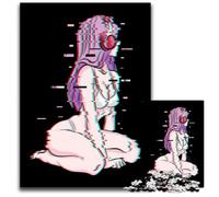 1000 Piece Jigsaw Puzzles for Adults Anime Gamer Girl Waifu Puzzles for Adults Challenging Brain Teaser Family Activity Home Decor 1000 PCS(38x26cm)