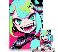 1000 Piece Jigsaw Puzzles for Adults Anime Girl with Sharp Teeth educational challenge Enhance love between couples 26x38cm