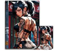 1000 Piece Jigsaw Puzzles for Adults Anime Girl Wooden Puzzles Perfect Home Or Office Decor Ideal 1000 PCS(75x50cm)