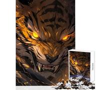 1000 Piece Jigsaw Puzzles for Adults Anime Tiger Glowing Eyes Adult Jigsaw Puzzles Difficult Hard Train Your Brain And Hands Unique Birthday And Gifts (38x52cm)